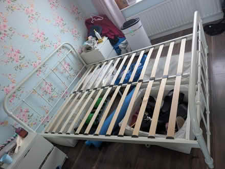 Photo of free King Size Metal Bed Frame (Mitcham CR4) #1