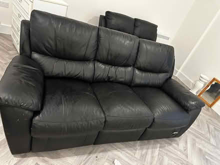 Photo of free Leather sofa set (Eastwick row.) #2