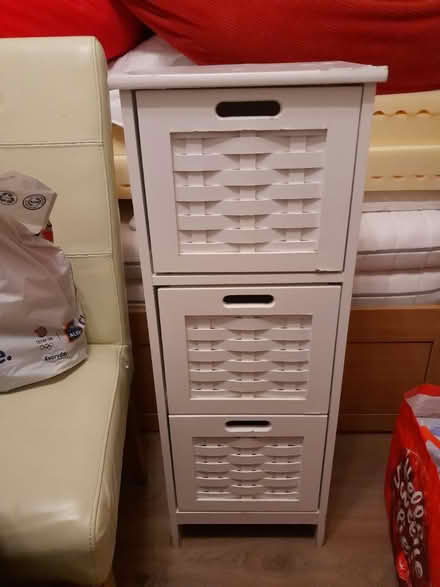 Photo of free White wooden storage unit (Sandylands morecambe LA3) #2