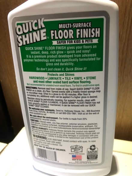 Photo of free Bottles of floor cleaner and polish (Arddleen) #2
