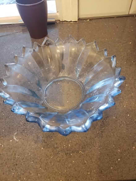 Photo of free Blue glass bowl (Eastbourne BN21) #1