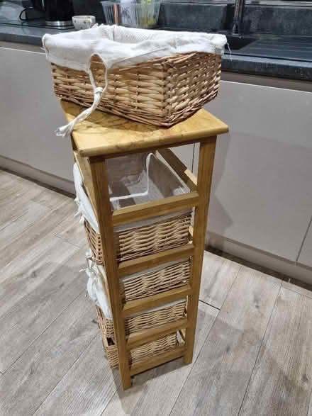 Photo of free Unit With 5 Wicker Drawers (Sunniside NE16) #2