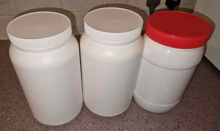 Photo of free 3x plastic tubs approx 2L each (Addiscombe CR0) #1