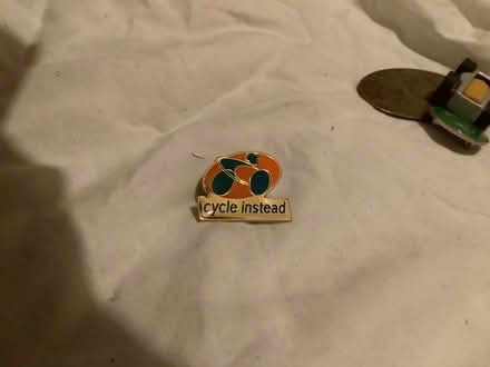 Photo of free Metal “cycle instead” badge (Brampton S40) #1