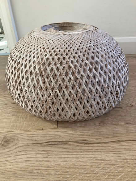 Photo of free Grey wicker effect lampshade (Upper Norwood SE19) #1