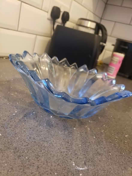 Photo of free Blue glass bowl (Eastbourne BN21) #2