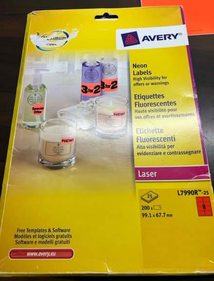 Photo of free Orange labels (BS36) #1