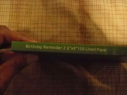 Photo of free Birthday Reminder 2 6"x9" 150 Lined Paper (Grange Court E10) #2