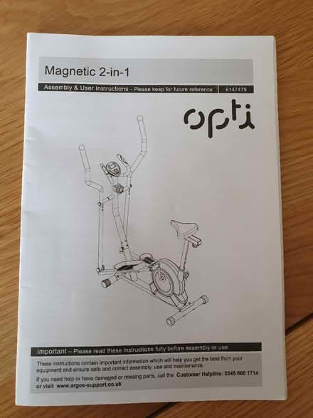 Photo of free Opti Cross trainer/exercise bike (Leavenheath, Colchester, Essex) #2