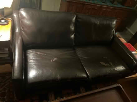 Photo of free 2 leather loveseats (Rogers Park) #3