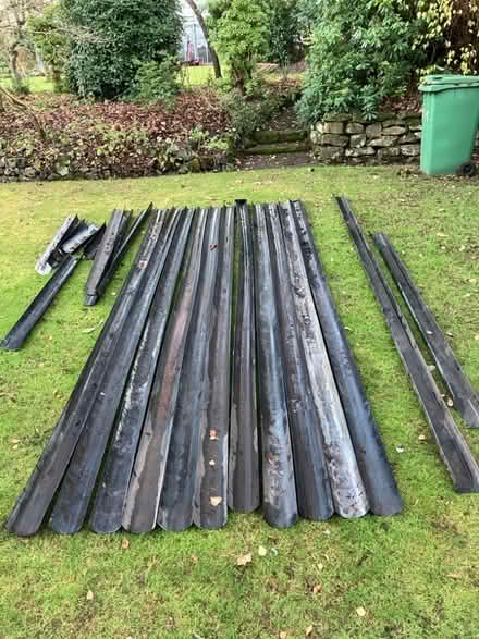 Photo of free 4m half round 110mm black guttering plus oddments (Wellington TF1) #1