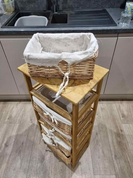 Photo of free Unit With 5 Wicker Drawers (Sunniside NE16) #3