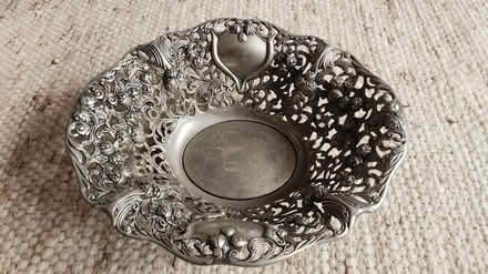 Photo of free Silver plated vintage fruit bowl (E12th ave S - 11229) #1