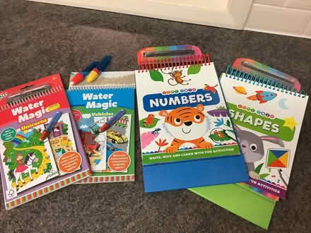 Photo of free Activity books. Water magic and Write and Wipe books. (The Plantation GL5) #1