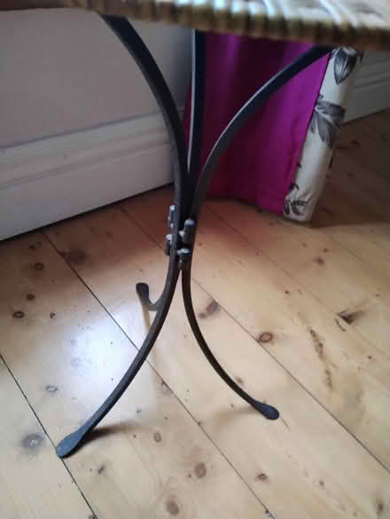 Photo of free Rattan and wrought iron side table (Olton Solihull) #2