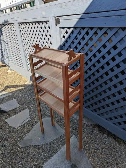 Photo of free Redwood shoe rack (West End Santa Rosa) #1