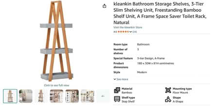 Photo of free Freestanding bathroom shelves (Whittlesey PE7) #1