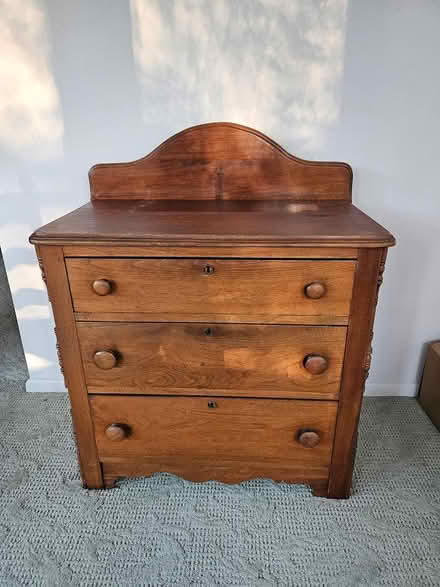 Photo of free Antique 3 drawer dresser (Springfield) #1