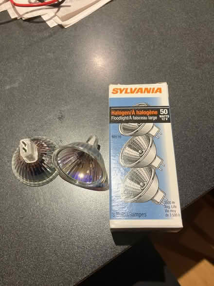 Photo of free 2 50w MR 16 Halogen bulbs (Crystal beach) #1