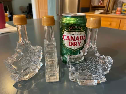 Photo of free 3 small glass maple syrup bottles (Groton behind the Country Club) #1