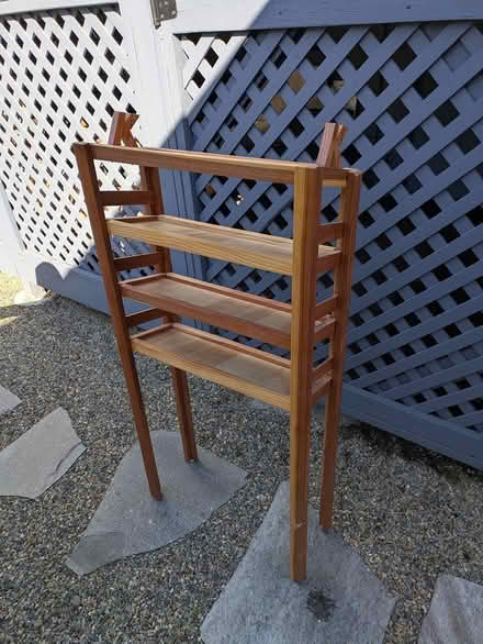 Photo of free Redwood shoe rack (West End Santa Rosa) #2