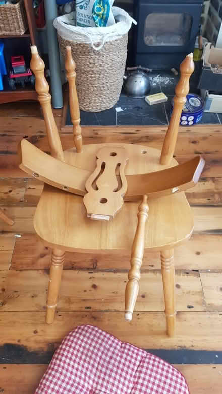 Photo of free 2 pine chairs (broken) (Boscombe) #3