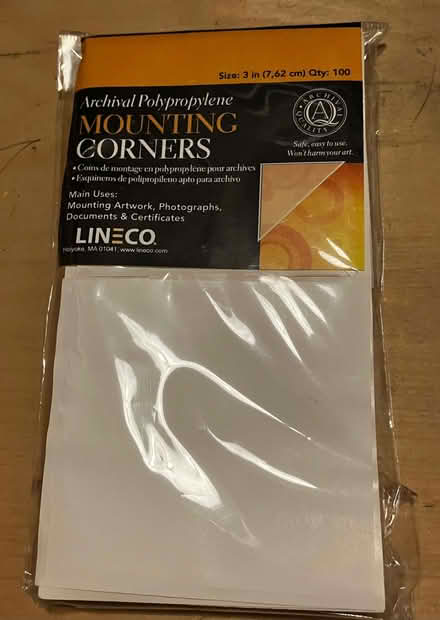 Photo of free Archival mounting corners (Bohemia TN37) #1