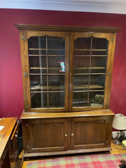 Photo of free Bookcase with glass doors. (Westmill SG5) #1