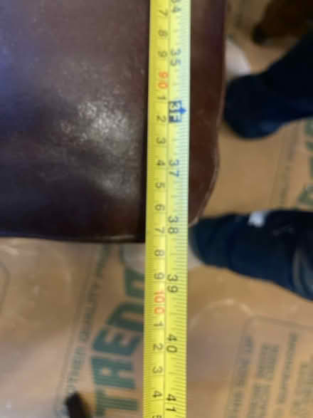 Photo of free Brown leather sofa - large seater (Ryhope) #3