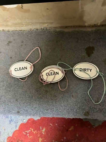 Photo of free CLEAN/DIRTY flippable ceramic tags (Sunnyvale CA) #1