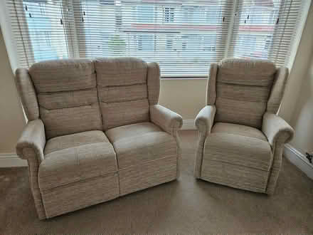 Photo of free 2 seater sofa and armchair (Paignton) #1