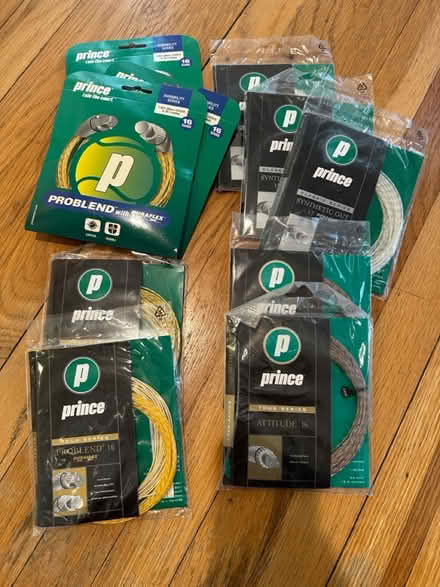 Photo of free Tennis racket and strings (belmont/watertown line) #1