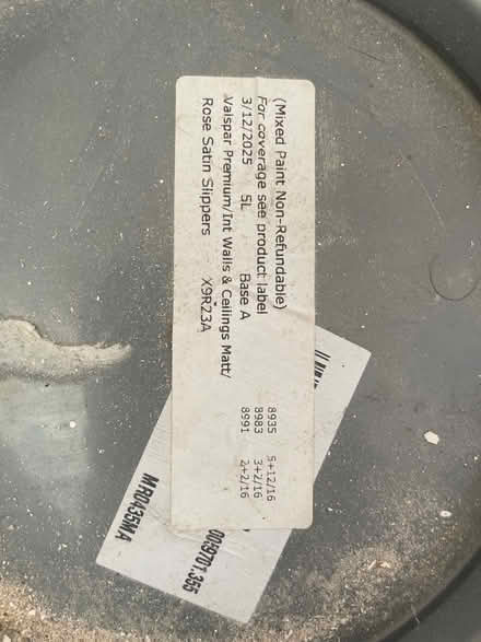 Photo of free 20L pale pink valspar paint (Liverpool L18) #4