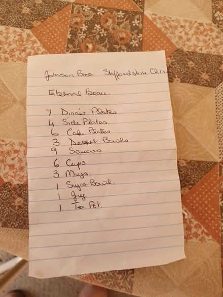 Photo of free Johnson Bros Staffordshire China (St Pauls Ward GU15) #2