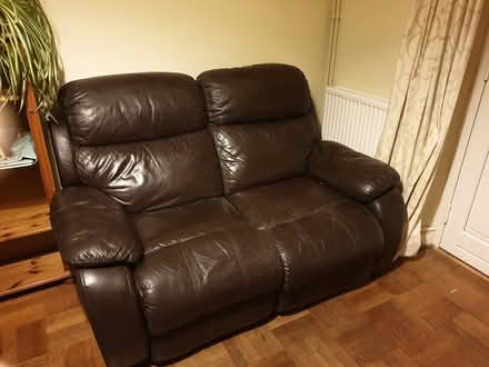 Photo of free Sofa - leather recliner 2 seater (Letchworth SG6) #1