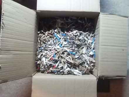 Photo of free Box with shredded packing and bubble wrap (Great Rollright OX7) #1