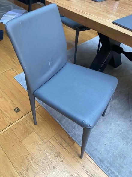 Photo of free six modern dining chairs, need re-upholstering (Mortlake SW14) #1