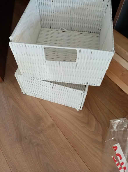 Photo of free Folding Baskets x 2 White (WA5) #1