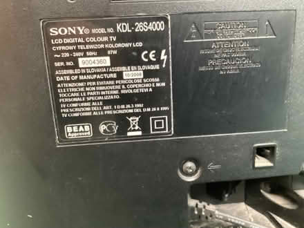 Photo of free Sony TV (Colchester CO2) #4