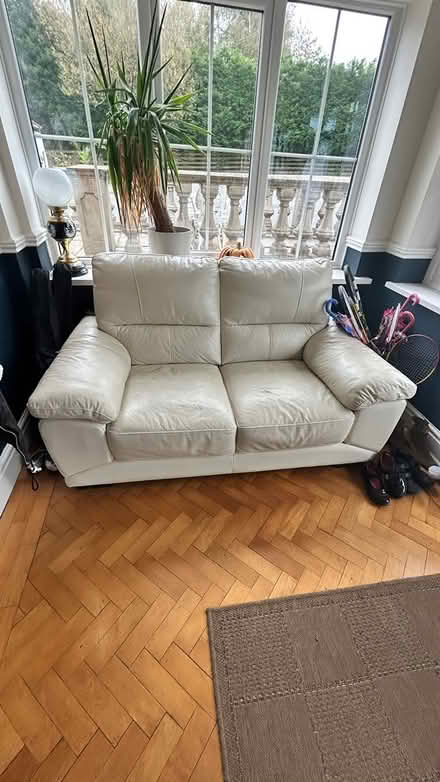 Photo of free Cream leather couch (Heskin PR7) #4