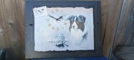 Photo of free Slate Border Collie clock non working (Chippenham SN15) #1