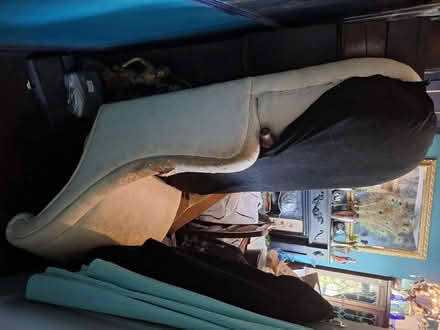 Photo of free Chaise in need of re- covering/ repair (Halton LS15) #1