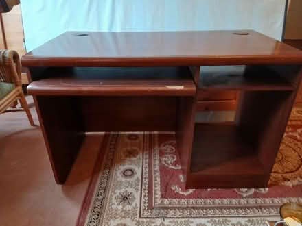 Photo of free Wooden computer desk with drawer. (CT11) #1
