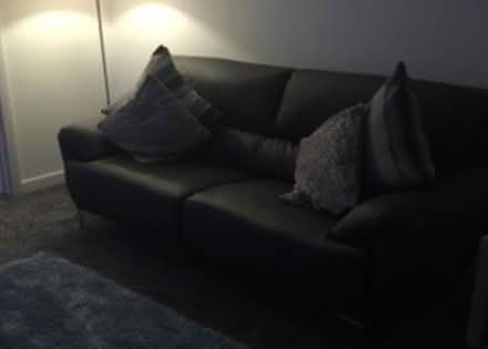 Photo of free Grey leather 4 seater sofa (L14 3nb) #2