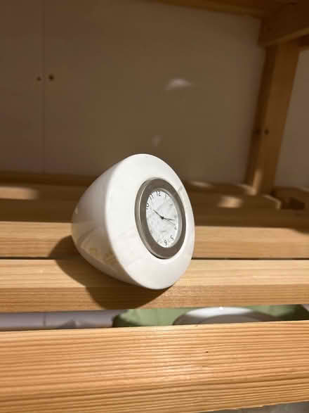 Photo of free White bone china clock (working) (South Woodchester GL5) #1