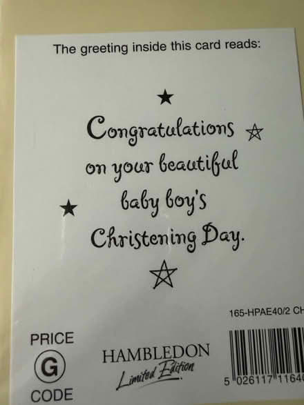 Photo of free Sealed christening card (Westbury Wilts BA13) #2
