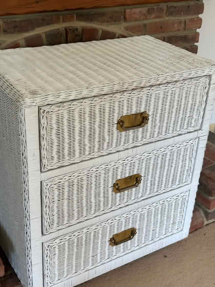 Photo of free White wicker chest of drawers (The Highlands TN39) #1