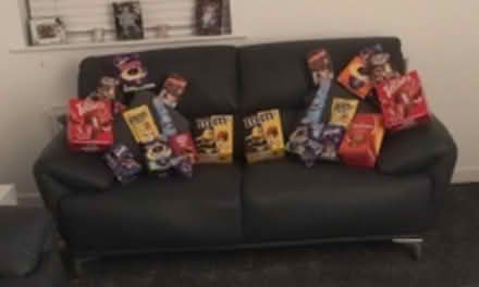 Photo of free Grey leather 4 seater sofa (L14 3nb) #3