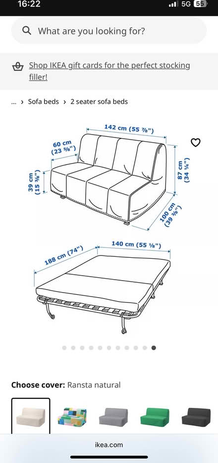 Photo of free Ikea LYCKSELE sofabed (Queens Park W9) #4