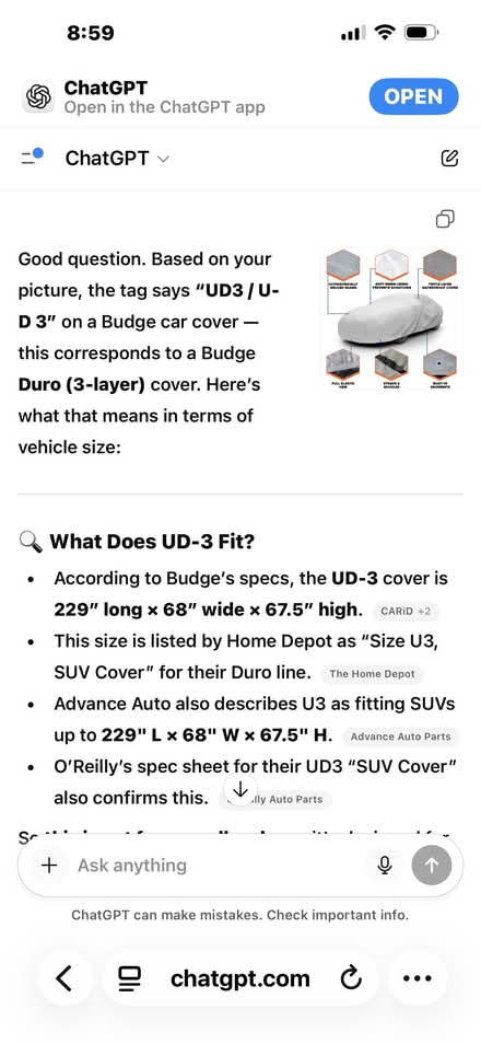 Photo of free SUV car cover (Hyattsville, MD) #3